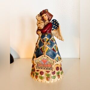Jim Shore Heartwood Creek Angel and Cat Figure